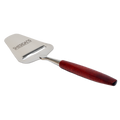 Cheese slicer with a red handle on a white background