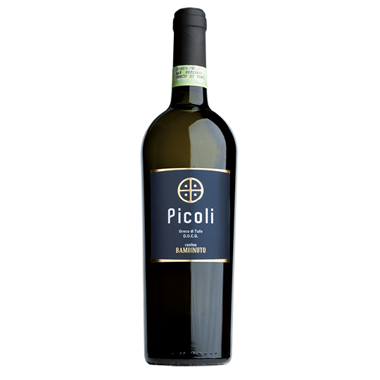 Wine bottle with 'Picoli' label on a white background