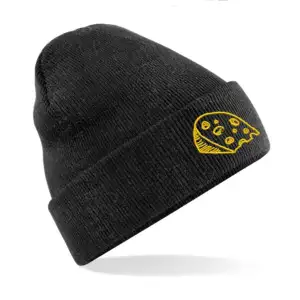 Sheridans Grey & Gold Cheese Beanie Hat
