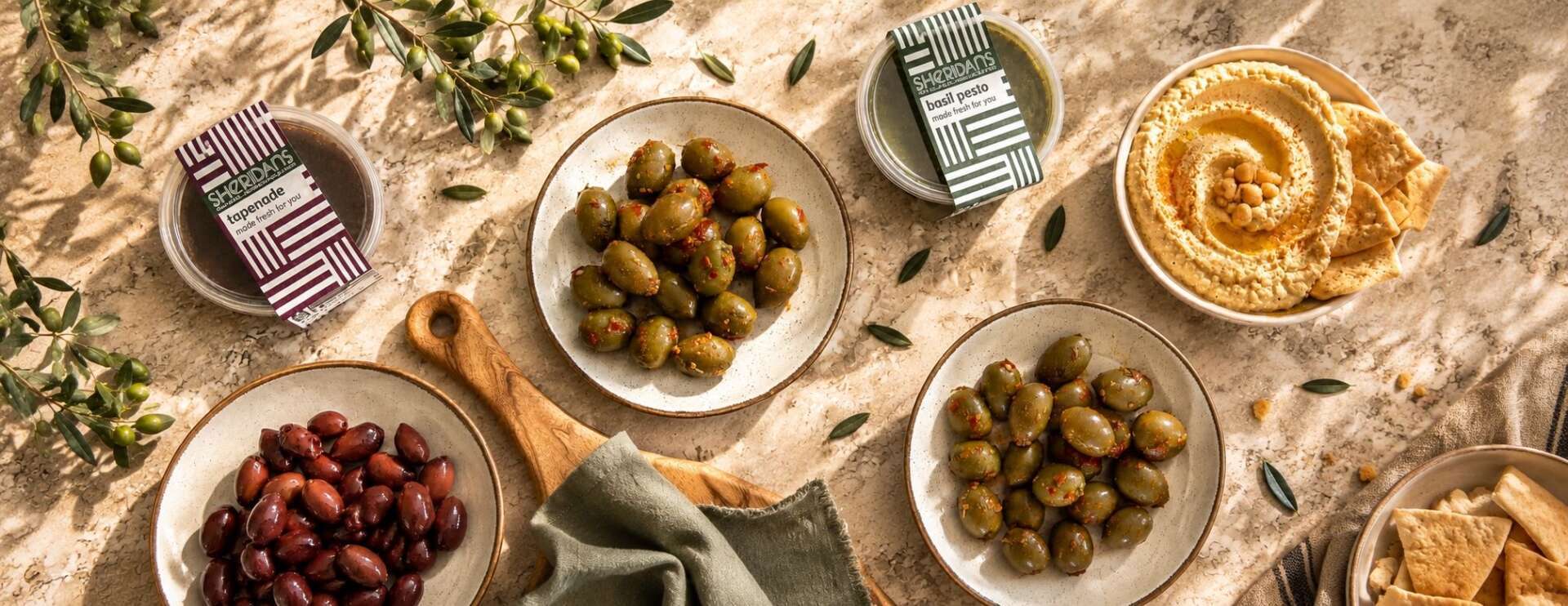 Sheridans Hummus, Pesto & Olives Sale